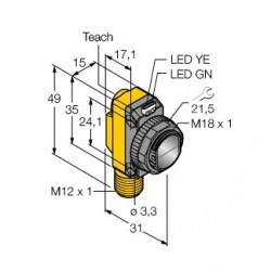 Cảm biến quang turck QS18EP6CV45Q8 Cảm biến quang turck QS18EP6CV45Q8