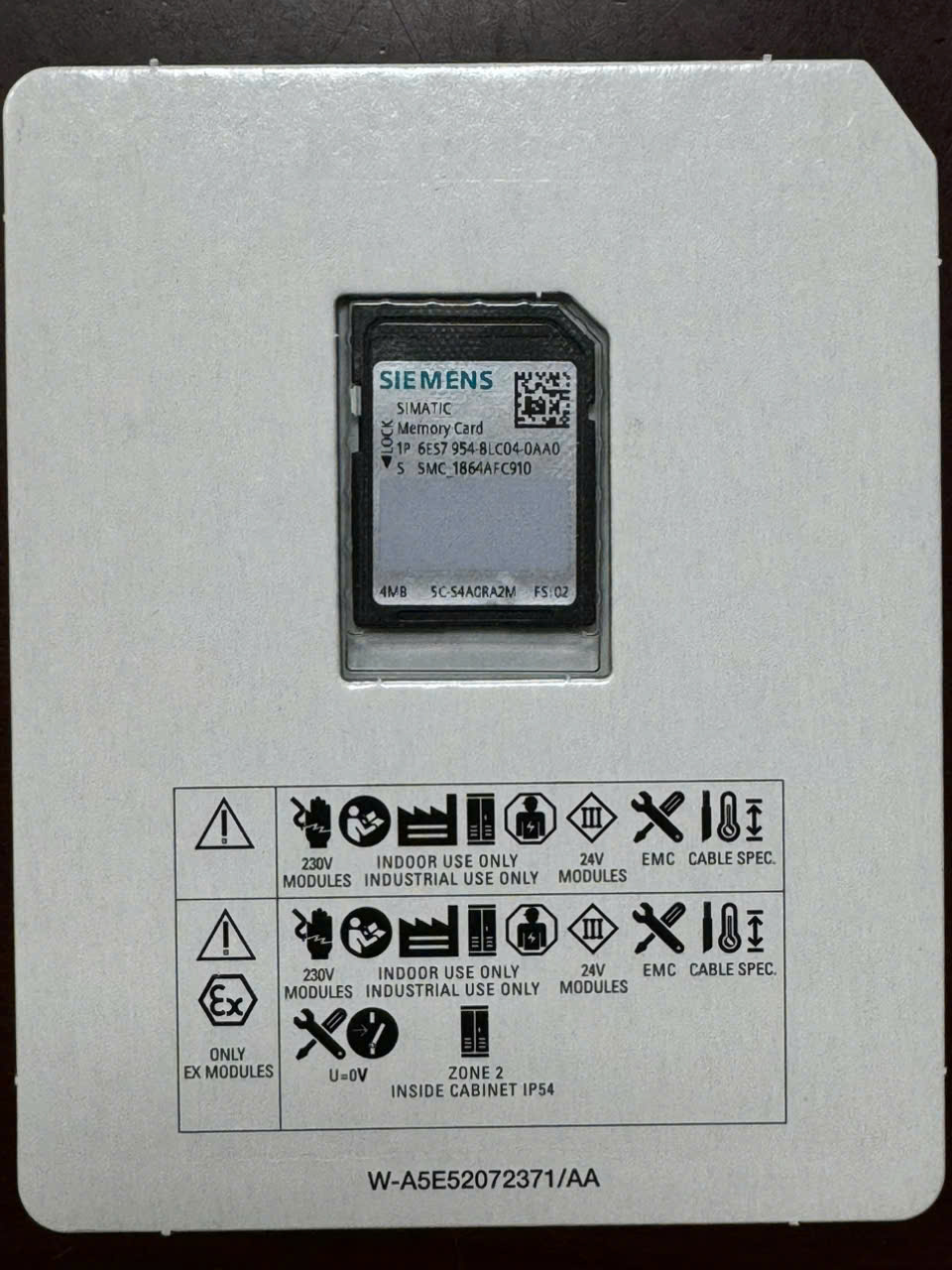 6ES7954-8LC04-0AA0 THẺ NHỚ 4MB PLC SIEMENS S7-1200